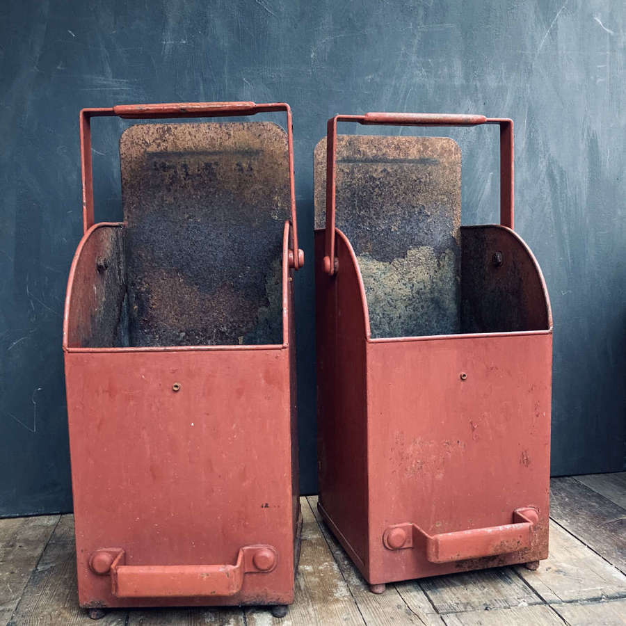 Two red BR coal buckets.