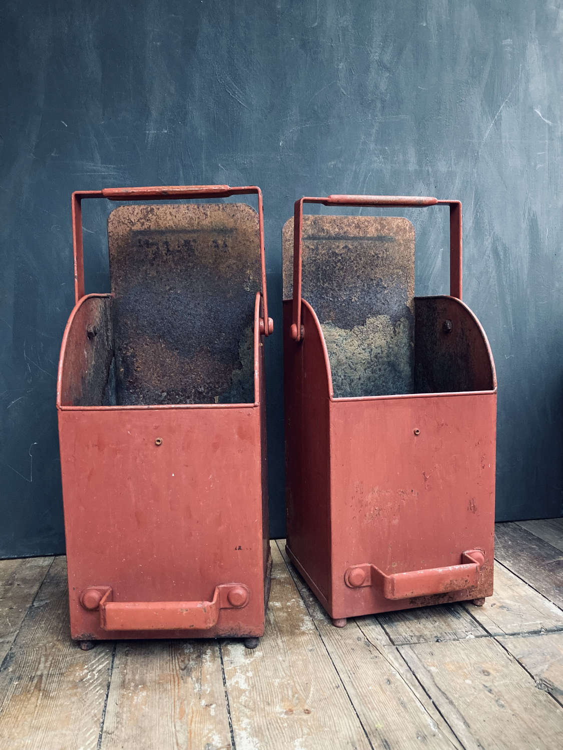 Two red BR coal buckets.