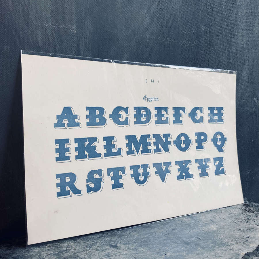 Four type specimen alphabets.