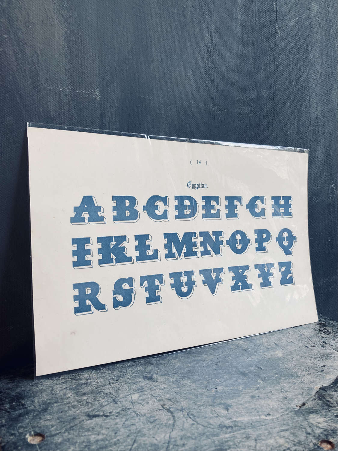 Four type specimen alphabets.